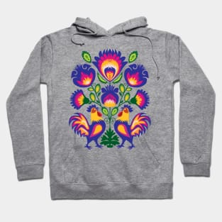 Folklore with Roosters Hoodie